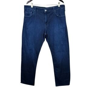 Mavi Jeans Mens 38x32 Blue Matt Relaxed Fit Straight Leg Dark Wash Denim Pants